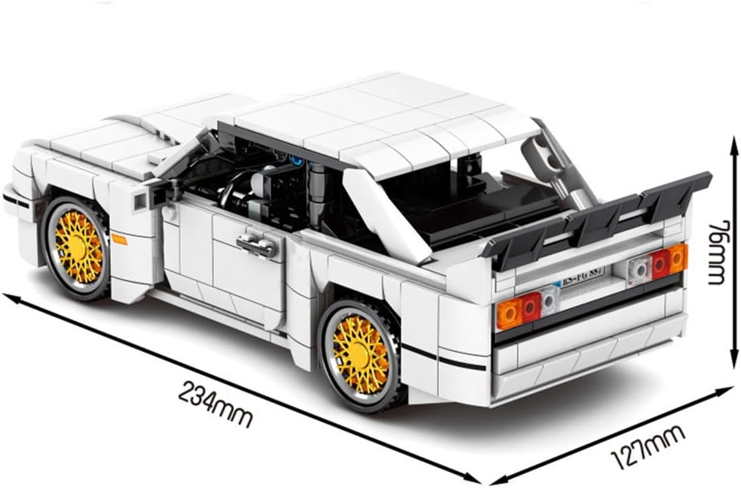 SAYN Technics Sports Car for BMW E30, 678 Pcs Technics Pull-Back Car Racing Car Building Bricks, Compatible with Lego Technic