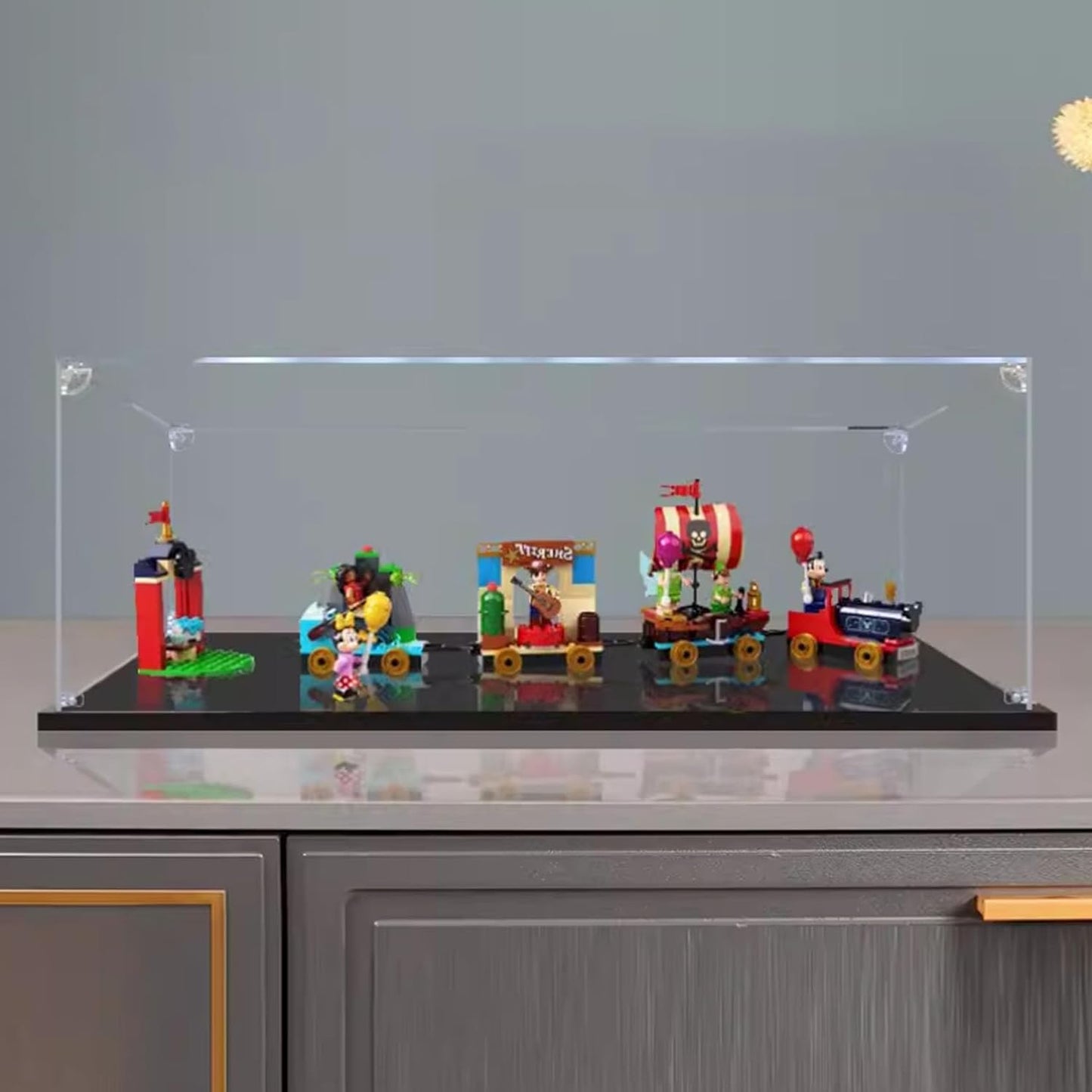 Acrylic Display Case for Lego Disney 100 Celebration Train 43212 - Showcase, Protect & Decorate Models with Dustproof Storage (2mm Transparent)