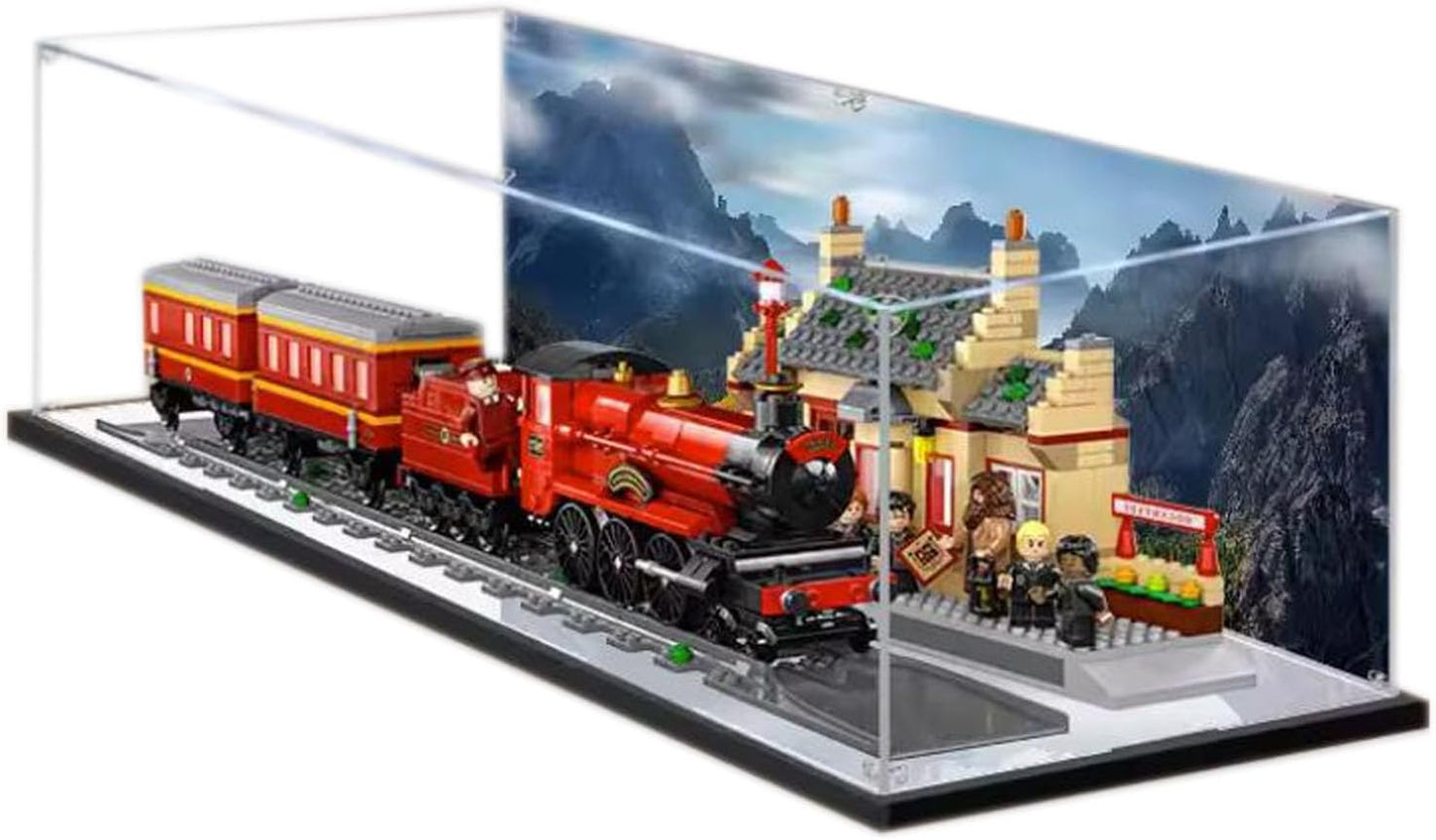 Acrylic Display Case for Lego Harry Potter Hogwarts Express & Hogsmeade Station 76423 - Showcase, Dustproof Storage, Gifts (3mm Transparent)