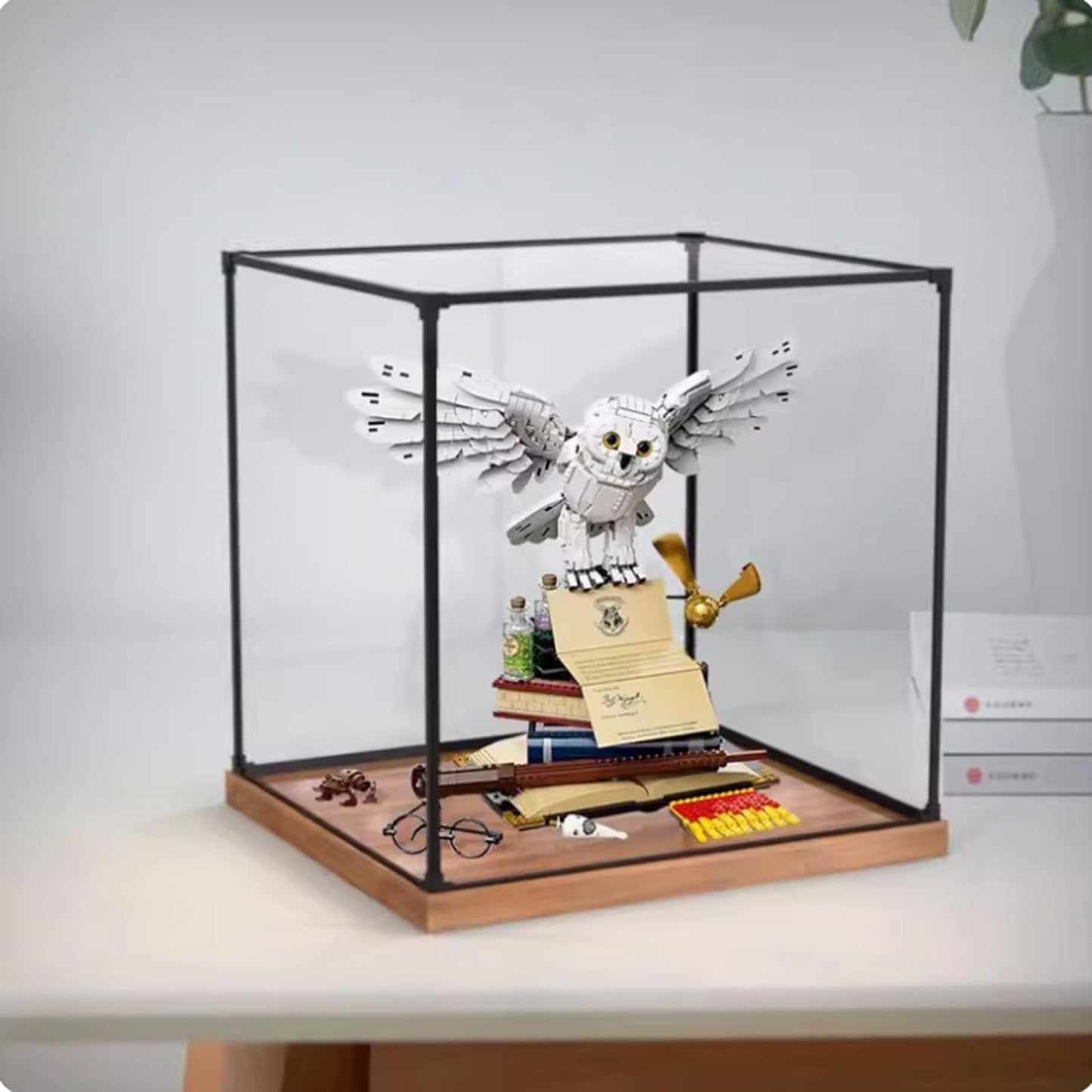 Acrylic Display Case for Lego 76391 Hedwig of Hogwarts，Building Block Model Assembly Transparent Display Box Dust Proof Storage Box (Only Display Case) (A)
