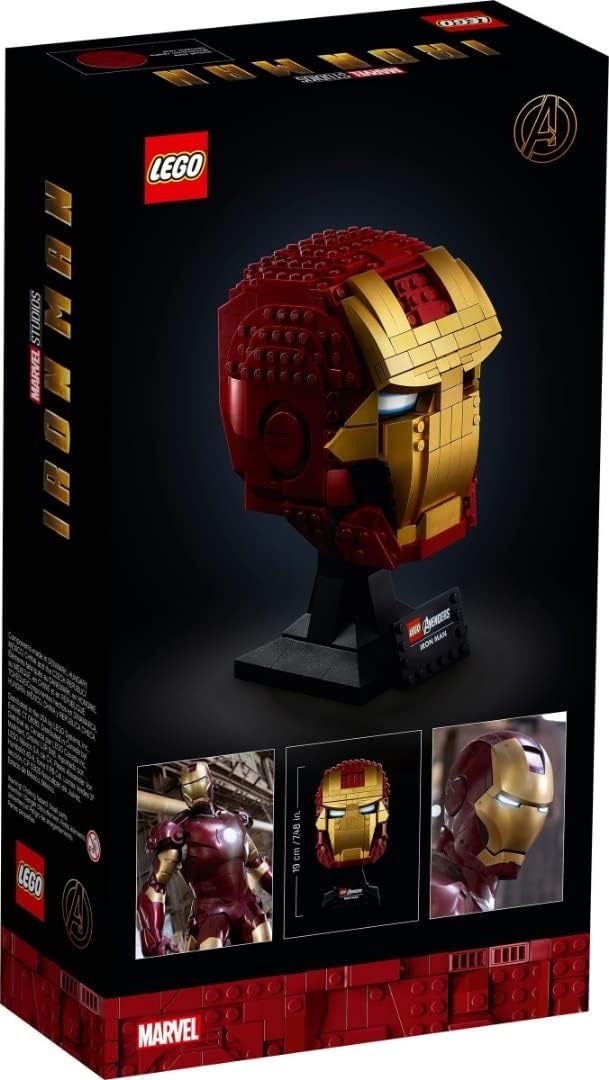 LEGO 76165 Marvel Super Heroes Iron Man Helmet, Collectible for Adults