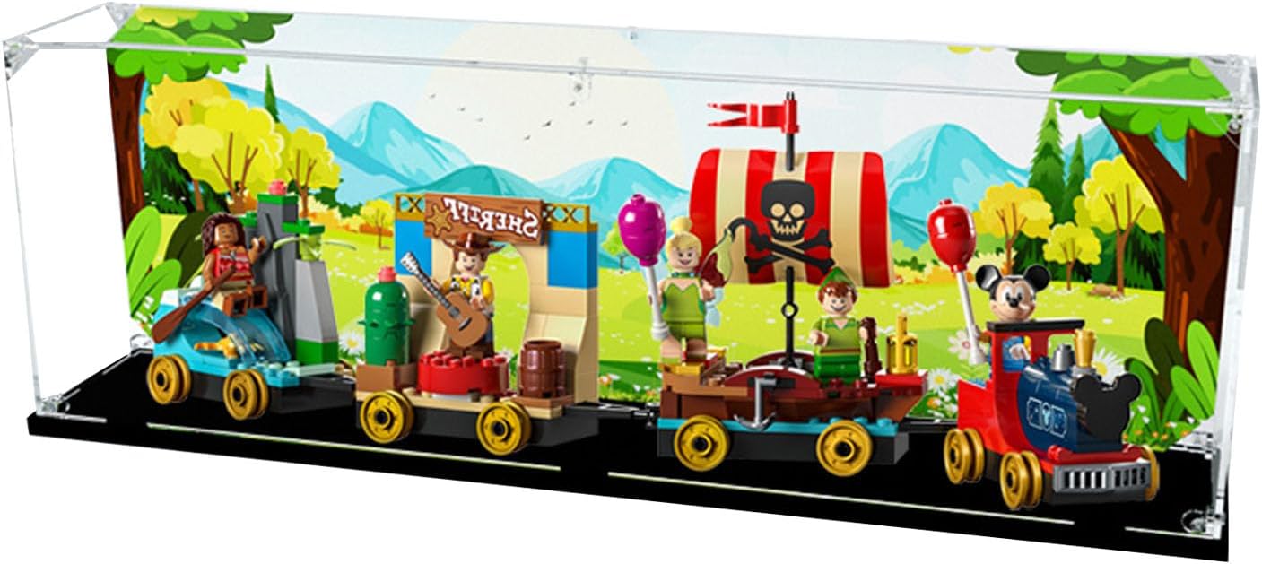 Acrylic Display Case for Lego Disney 100 Celebration Train 43212 - Showcase, Protect & Decorate Models with Dustproof Storage (2mm Transparent)