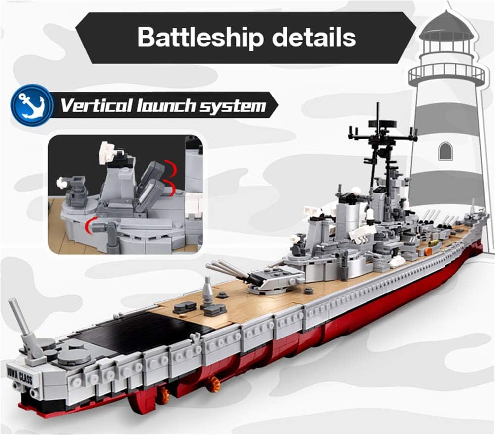 06030 2631PCS Military Army Series The USS Missouri Battleship Set Building Blocks Classic Cruiser Model Bricks WW2 Toys Adult Toys