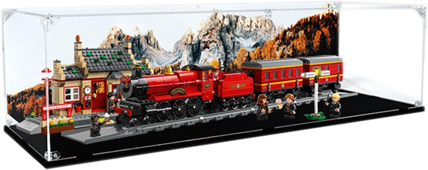 Acrylic Display Case for Lego Harry Potter Hogwarts Express & Hogsmeade Station 76423 - Showcase, Dustproof Storage, Gifts (3mm Transparent)