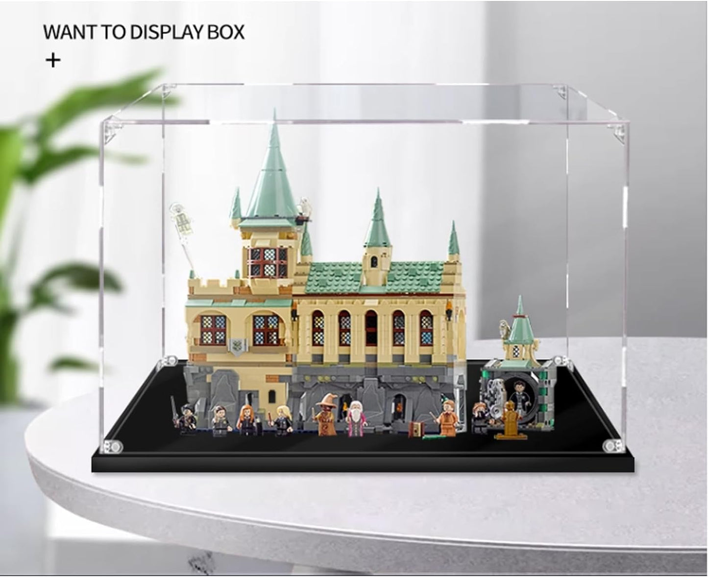 Acrylic Display Case Compatible with Lego 76389 Harry Potter Hogwarts Chamber of Secrets Building Block Model Clear Dust Box Cover Collectibles Protective Case -Models are not Included (2mm)