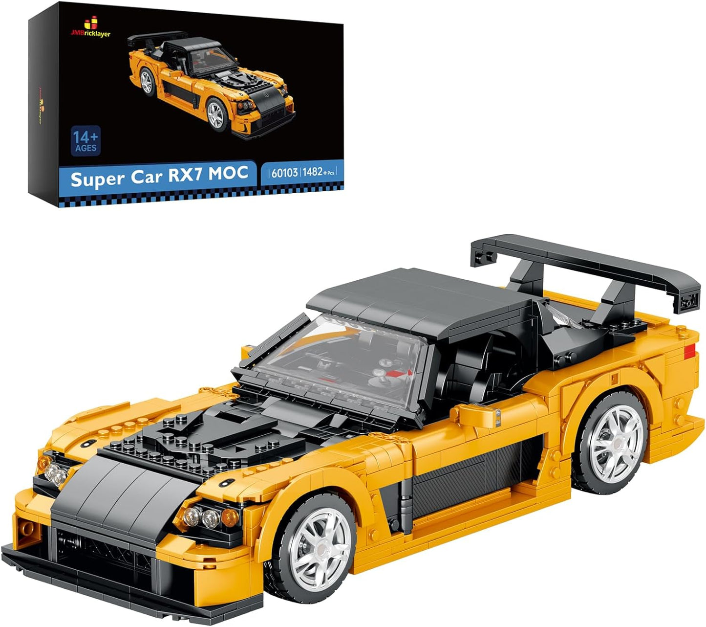 JMBricklayer SRT Muscle Cars Building Block 60105, 1:12 Scale Collectible Model Car Kits for Adults, Technical Sports Car Toy Building Sets, Gifts Idea for Car Fans, Kids Aged 8+(1,740 Pieces)