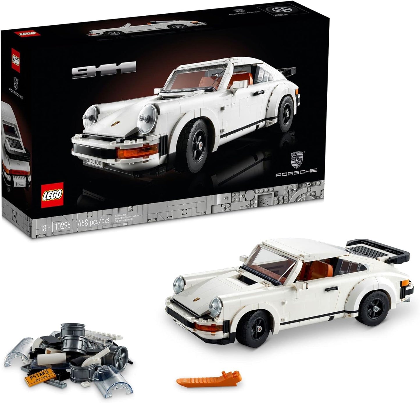 LEGO Icons Porsche 911 10295 Building Set, Collectible Turbo Targa, 2in1 Porsche Race Car Model Kit for Adults and Teens to Build, Gift Idea