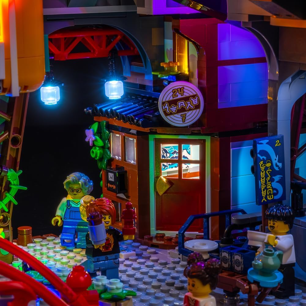 Light My Bricks Light Kit Compatible with Lego Ninjago City Markets 71799 (Set Not Included)