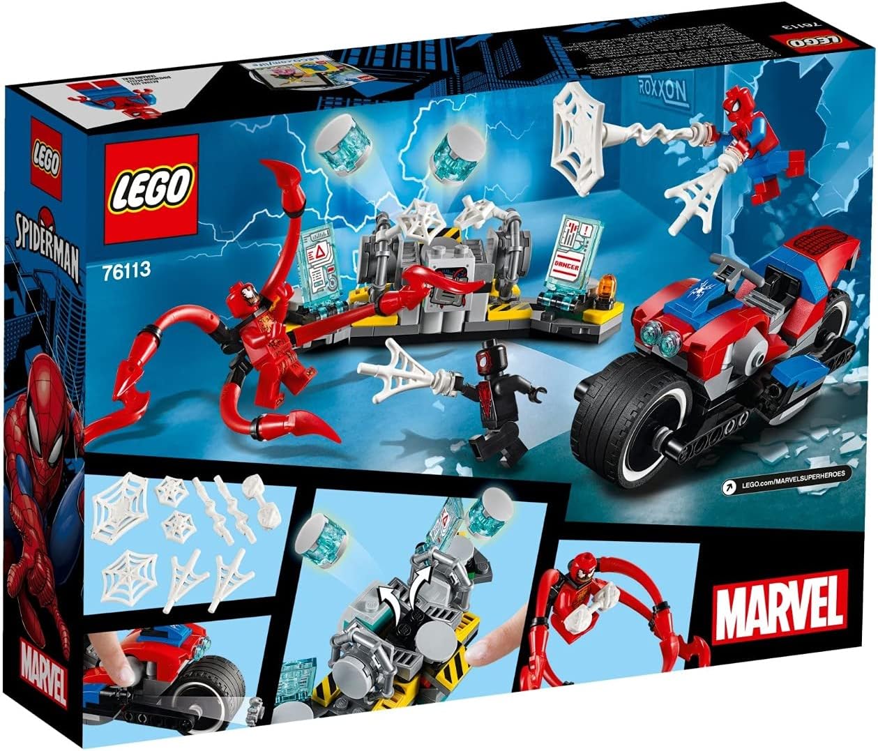 LEGO 76113 Super Heroes Spider-Man Bike Rescue Building Set, Marvel Toy Vehicles for Kids