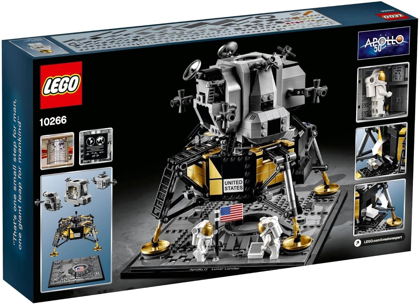 Lego Creator Expert N.A.S.A Apollo 11 Lunar Lander 10266 Building Kit, 1,087 Pieces