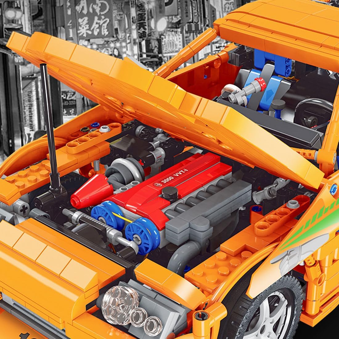 Technic Supercar A80 Building Kit, Sports Car Series Building Blocks Set (2225PCS) - Static Version