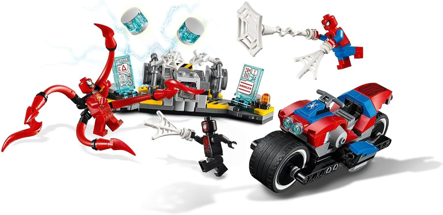 LEGO 76113 Super Heroes Spider-Man Bike Rescue Building Set, Marvel Toy Vehicles for Kids