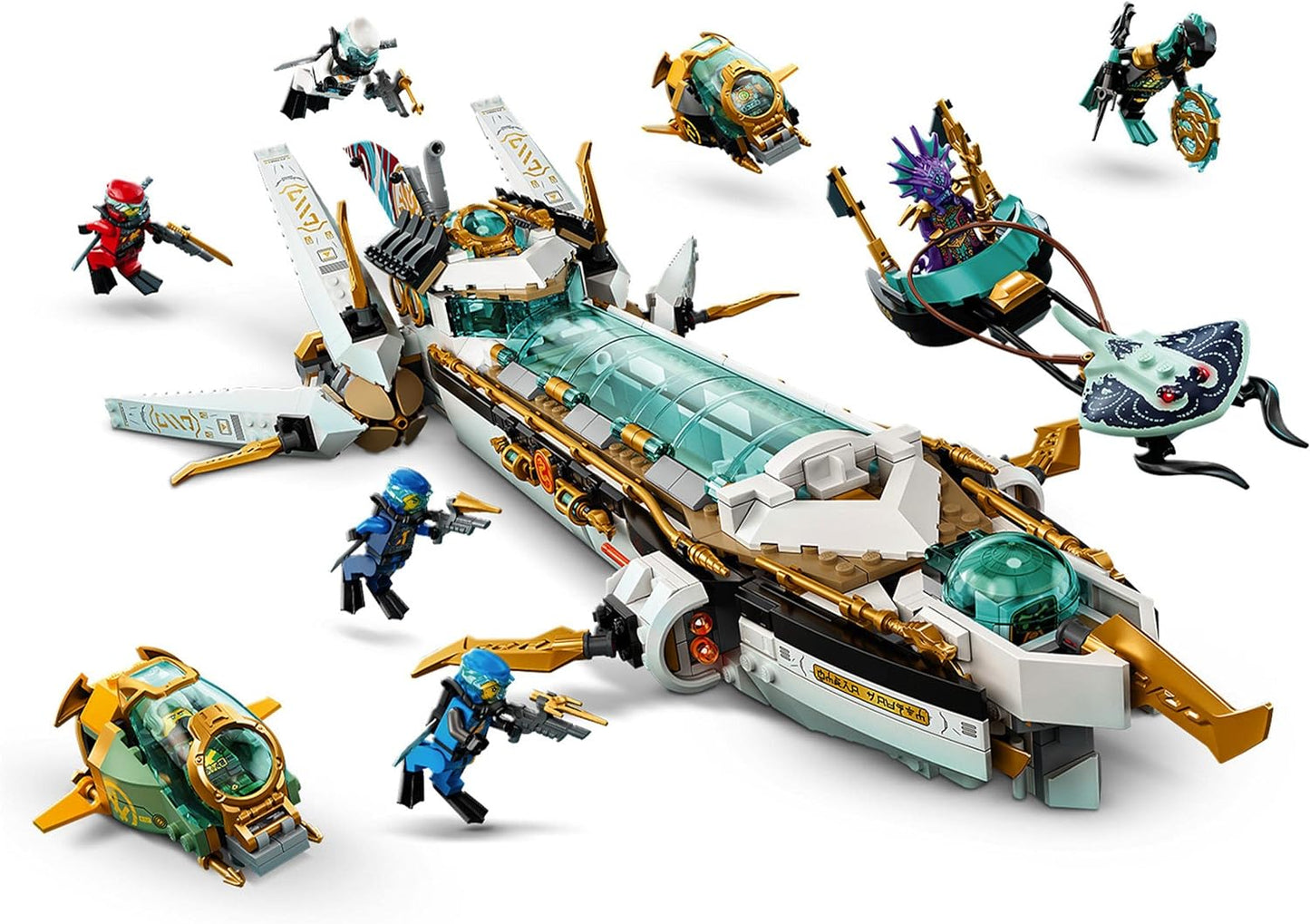 LEGO 71756 NINJAGO Hydro Bounty Building Set, Submarine Toy with Kai and NYA Minifigures, Ninja Toys for Kids 9+ Years Old