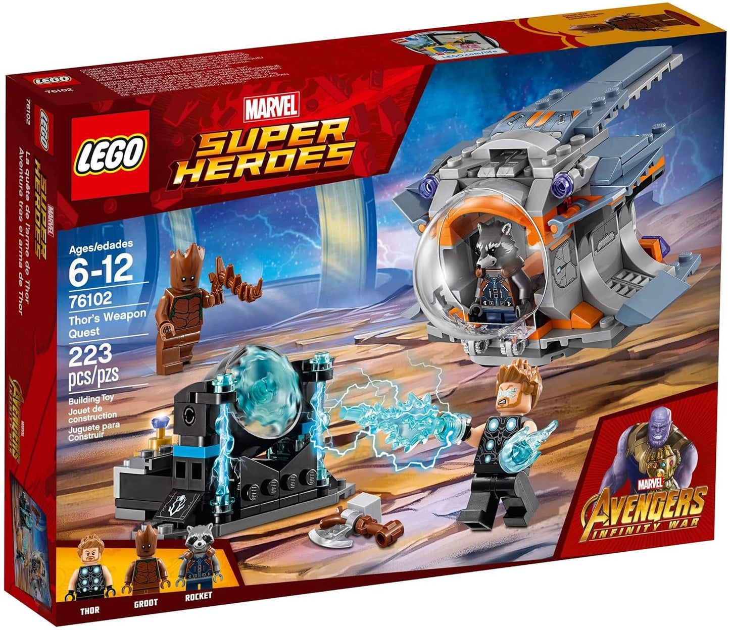 Lego 76102 Marvel Avengers Infinity War Thor’s Weapon Quest Playset