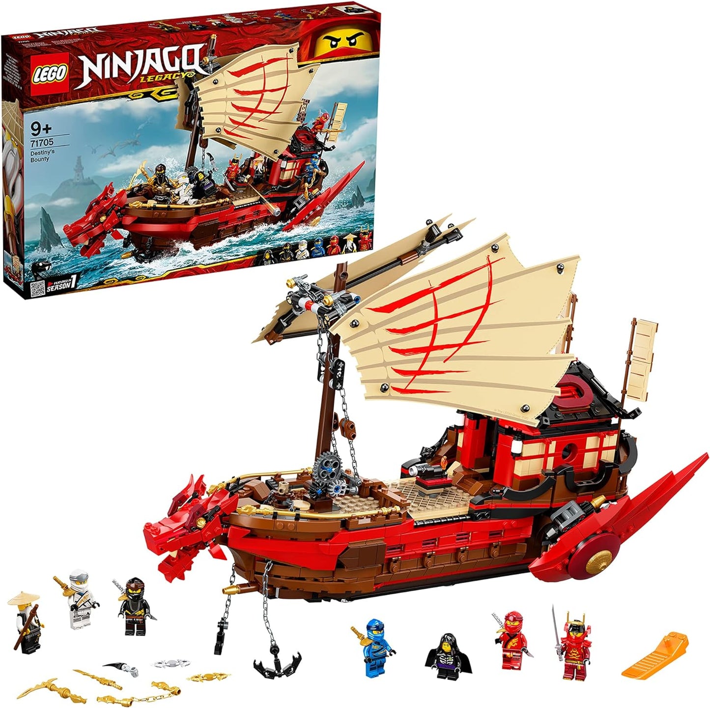 Lego 71705 NINJAGO Legacy Destiny's Bounty Playset, Battle Ship Toy