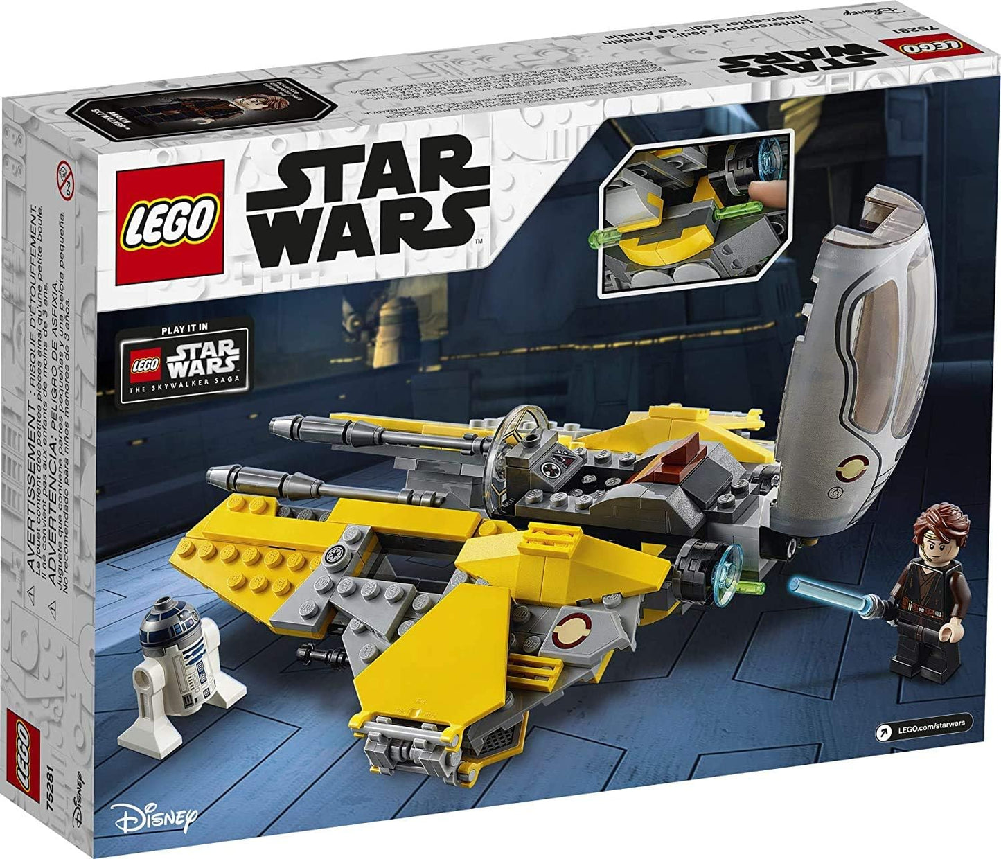 LEGO Star Wars Anakin’s Jedi Interceptor 75281 Building Toy for Kids, Anakin Skywalker Set to Role-Play Star Wars: Revenge of the Sith and Star Wars: The Clone Wars Action (248 Pieces)