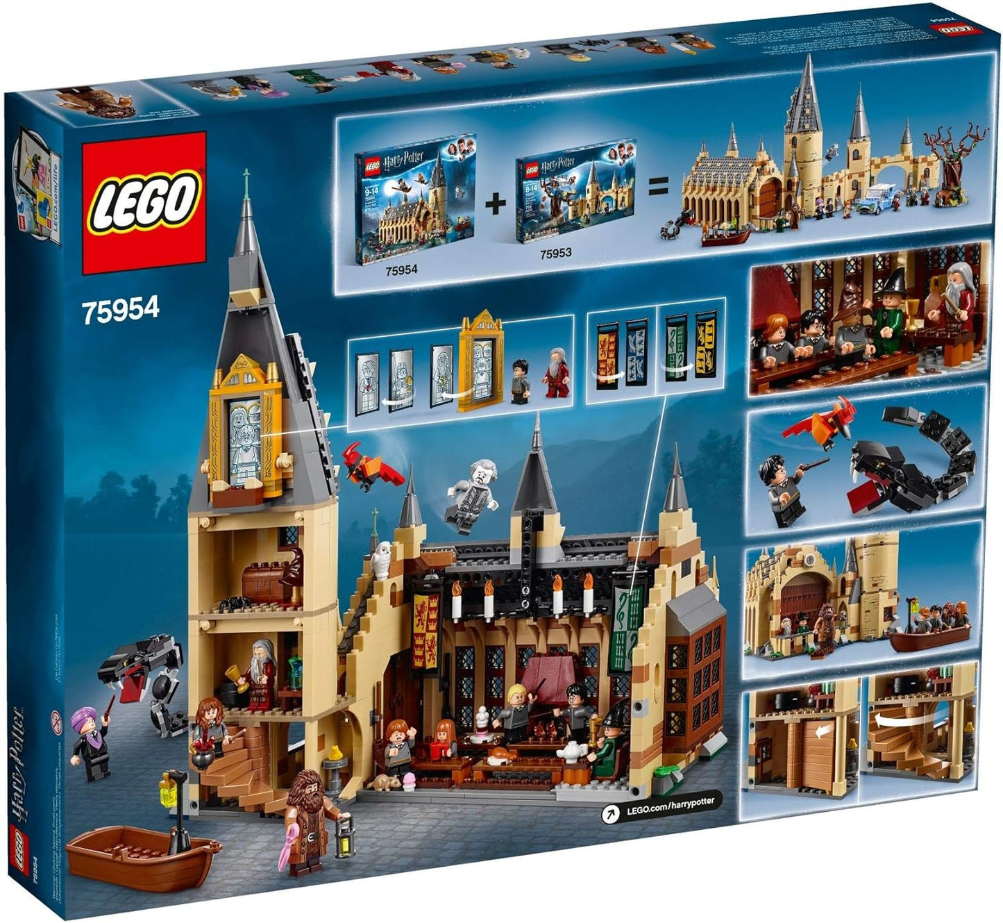 Lego 75954 Harry Potter Hogwarts Great Hall Toy, Wizzarding World Fan Gift, Building Sets for Kids
