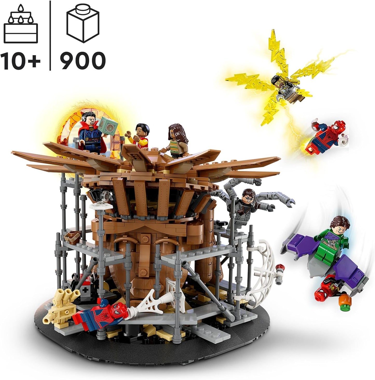 LEGO 76261 Marvel Spider-Man Final Fight, Recreate Spider-Man: No Way Home Scene with 3 Peter Parkers, Green Jester, Electro, Ned, Dr Strange and MJ Minifigurines, Collectible Toy