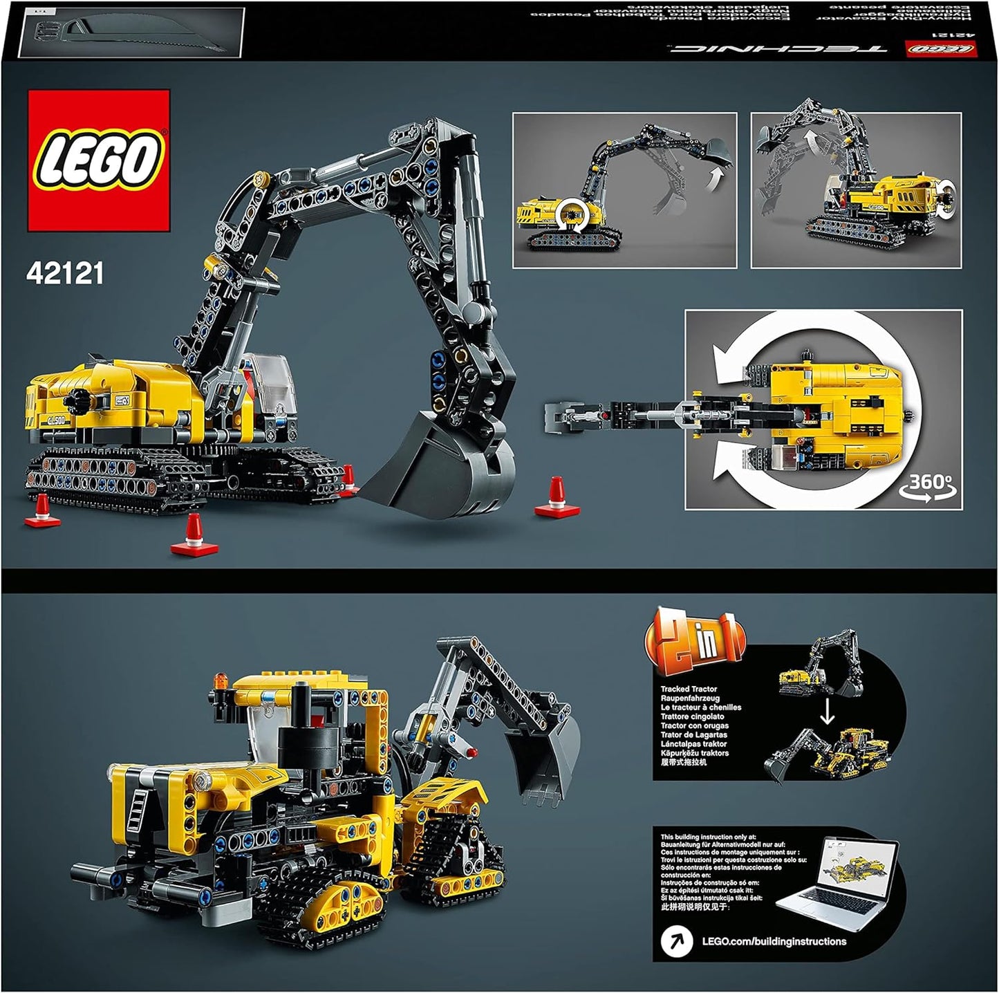LEGO® Technic Heavy-Duty Excavator 42121 Toy Building Kit; A Cool Birthday;Construction Toys