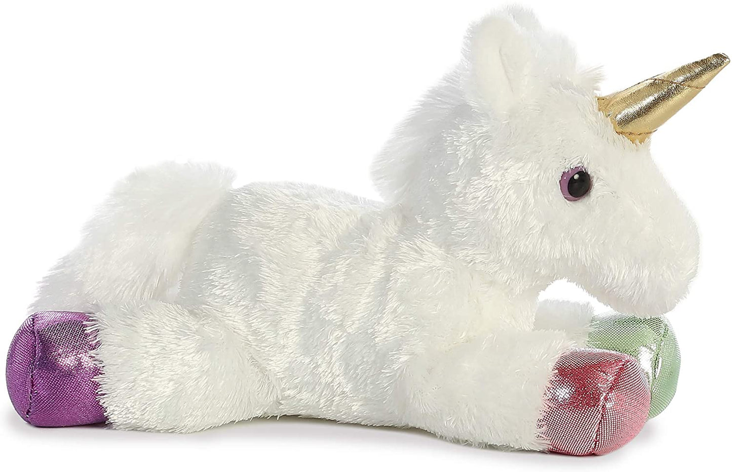 Aurora Prism Unicorn Mini Flopsie Plush Stuffed Animal 8"