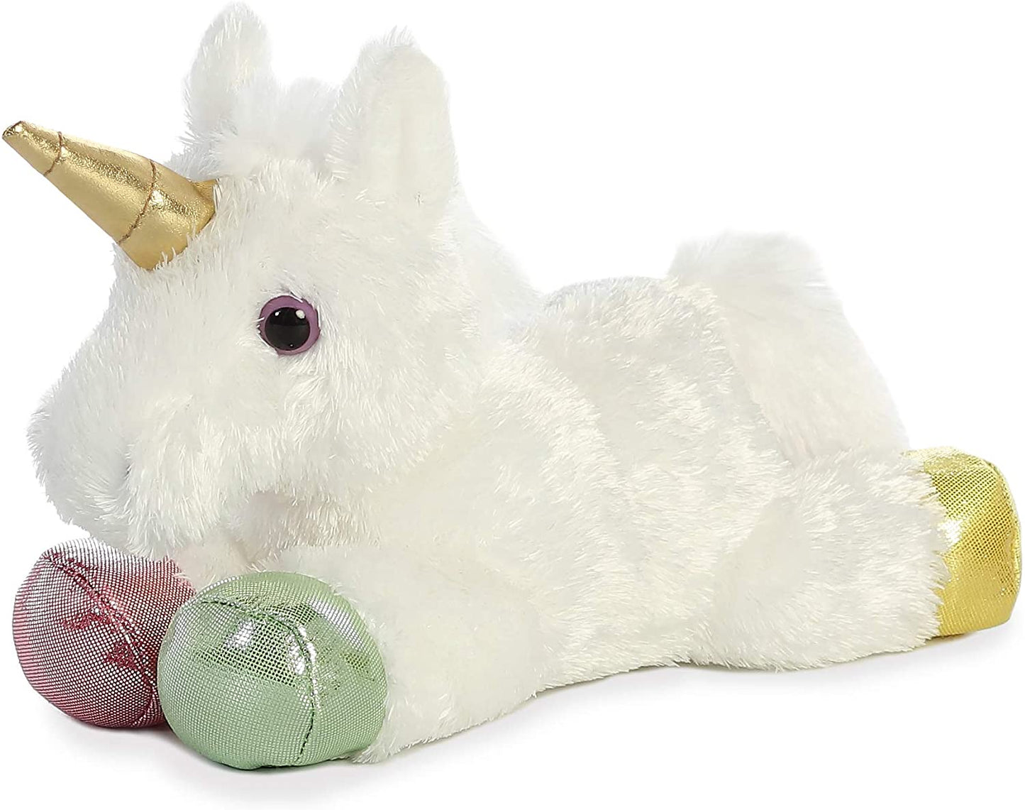 Aurora Prism Unicorn Mini Flopsie Plush Stuffed Animal 8"